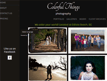 Tablet Screenshot of colorfulthingsphotography.com